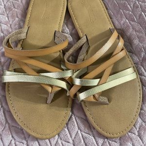 Tan and Gold sandals
